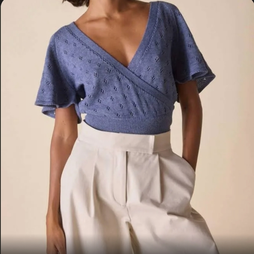 ST. ROCHE, Ballet Top, Blue Melange, Size Small,‎ NWT! - Picture 3 of 11